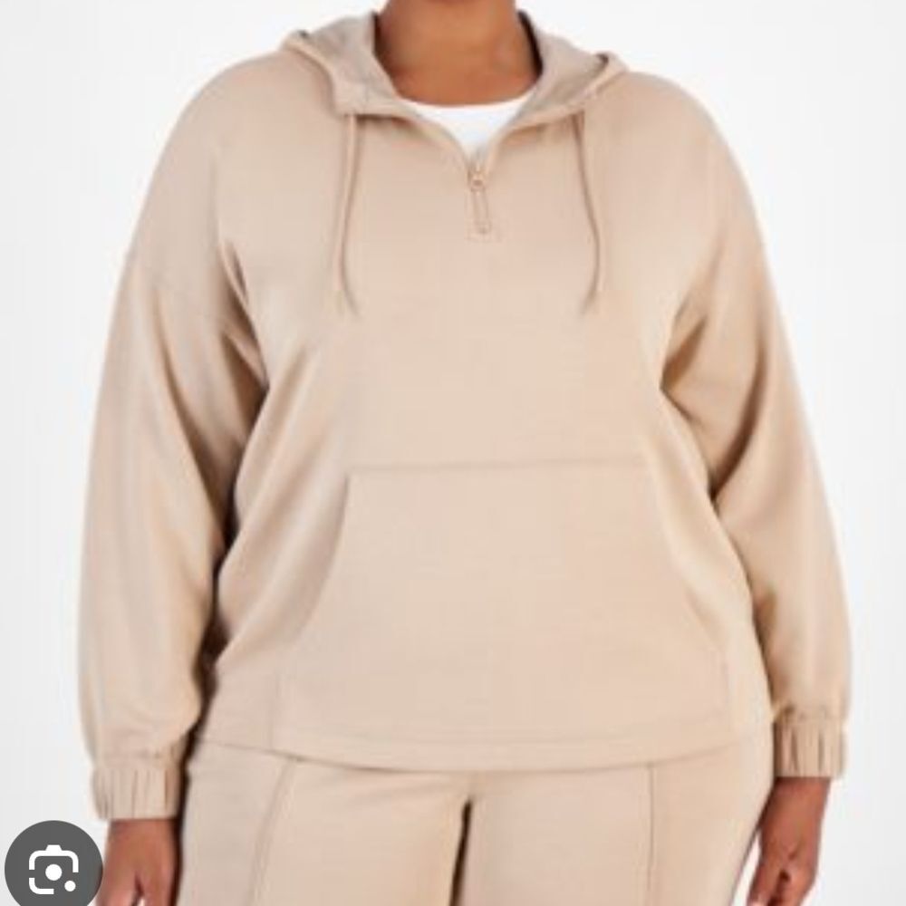 Ideology Beige Hoodie for Women Plus Size